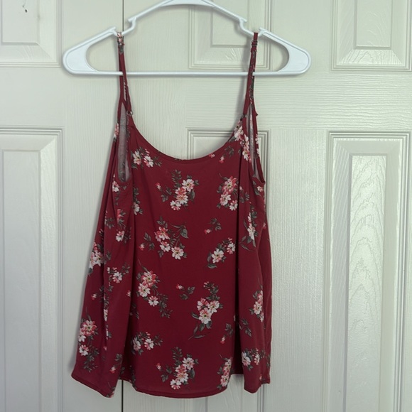 Loose- fitting camisole top with flowers - Picture 2 of 2